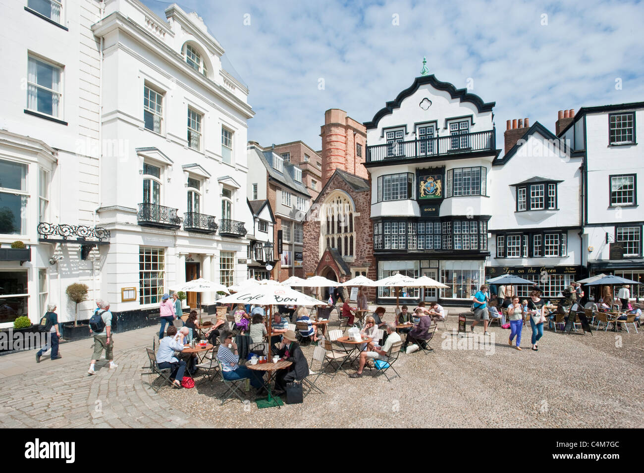 The junction of Cathedral Yard (left) and Cathedral Close (right) where