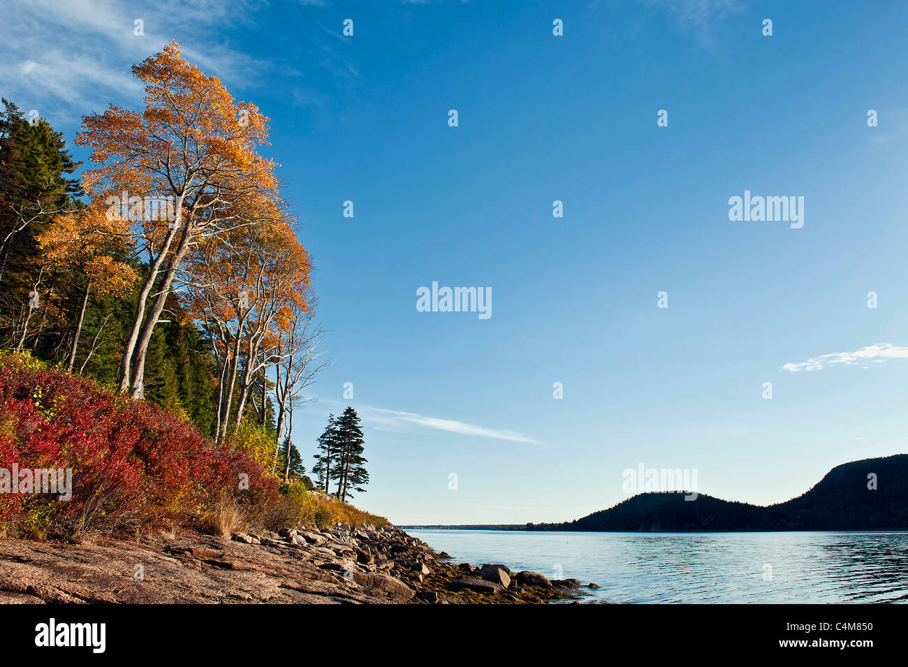 Somes Sound scenic, Mount Desert Island, Maine, USA Stock Photo