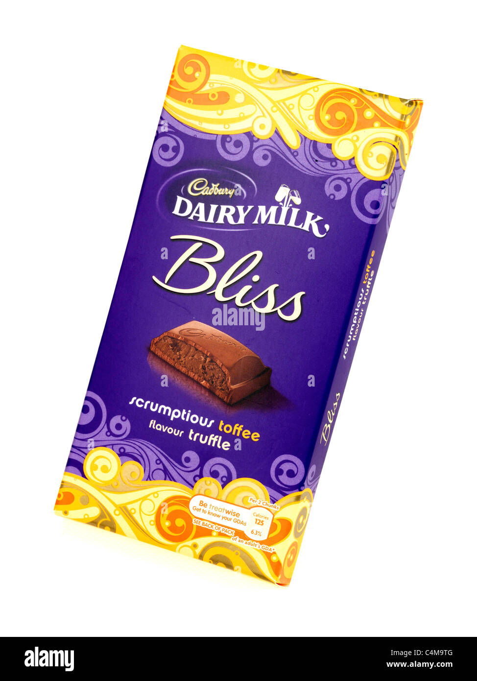 Cadbury's Dairy Milk Bliss Toffee Chocolate Bar Stock Photo