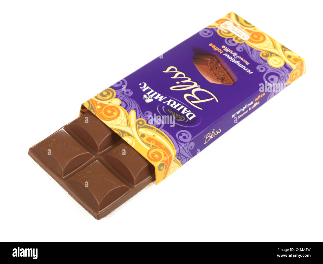 Cadbury's Dairy Milk Bliss Toffee Chocolate Bar Stock Photo