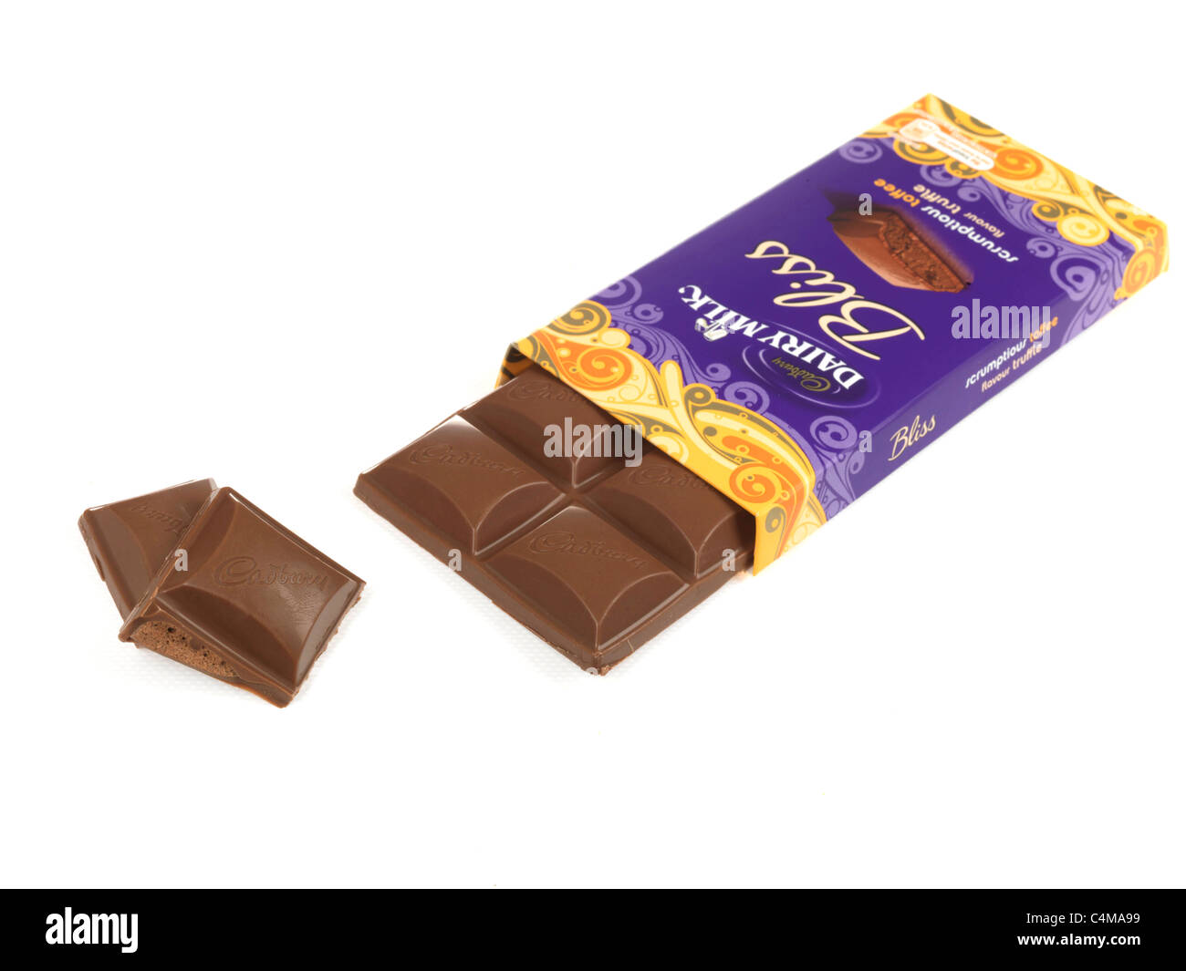 Cadbury's Dairy Milk Bliss Toffee Chocolate Bar Stock Photo