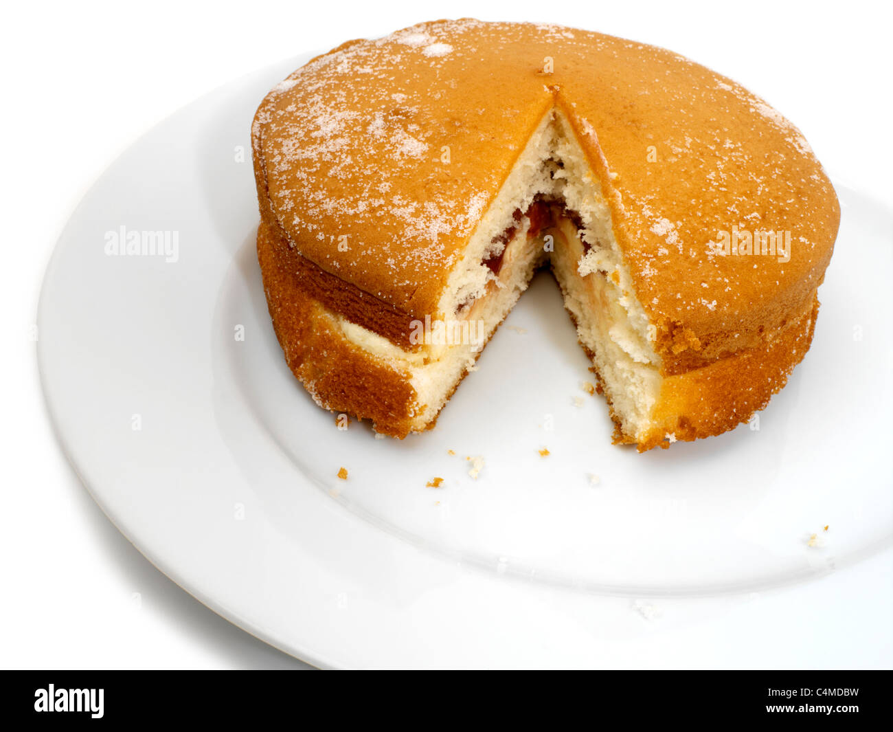 Victoria Sponge with Jam and Cream Filling Stock Photo Alamy