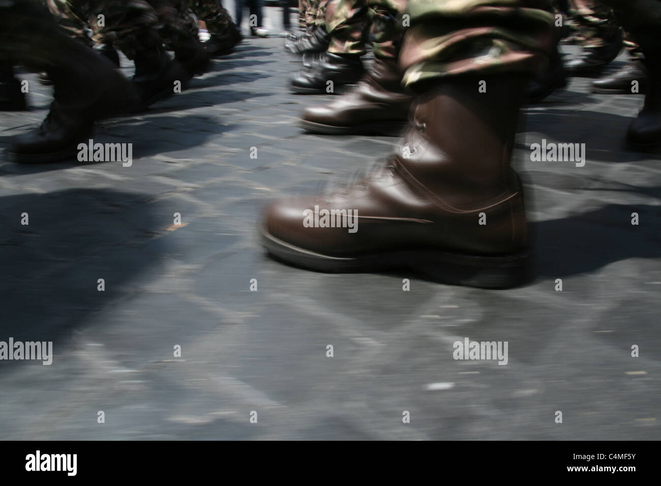 soldiers marching at the 2nd June parade in rome italy Stock Photo