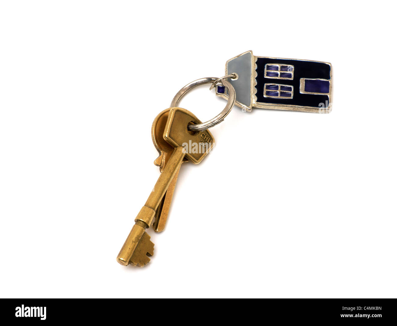House Keys on Key Ring Stock Photo