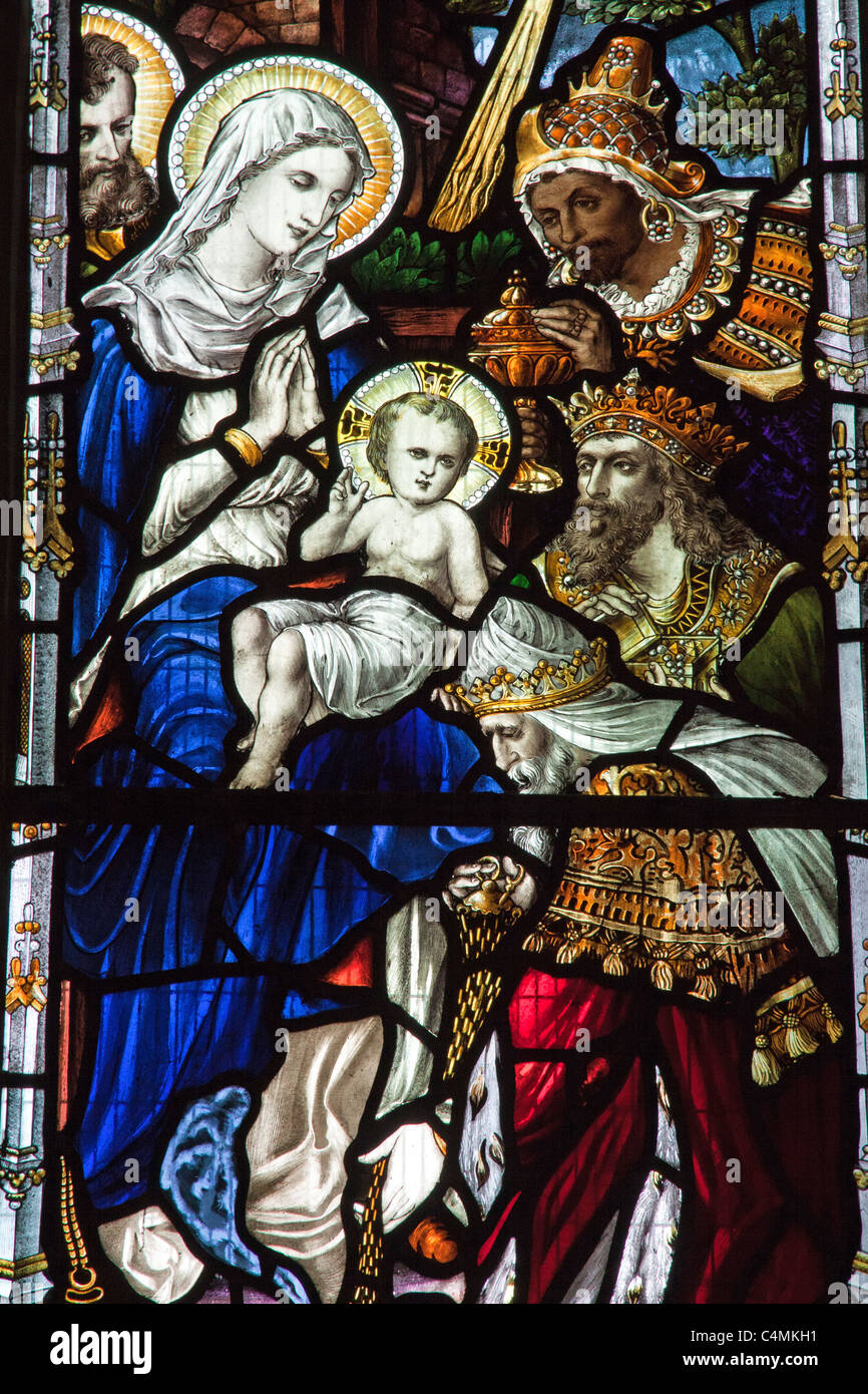 Three wise men stained glass hi-res stock photography and images - Alamy
