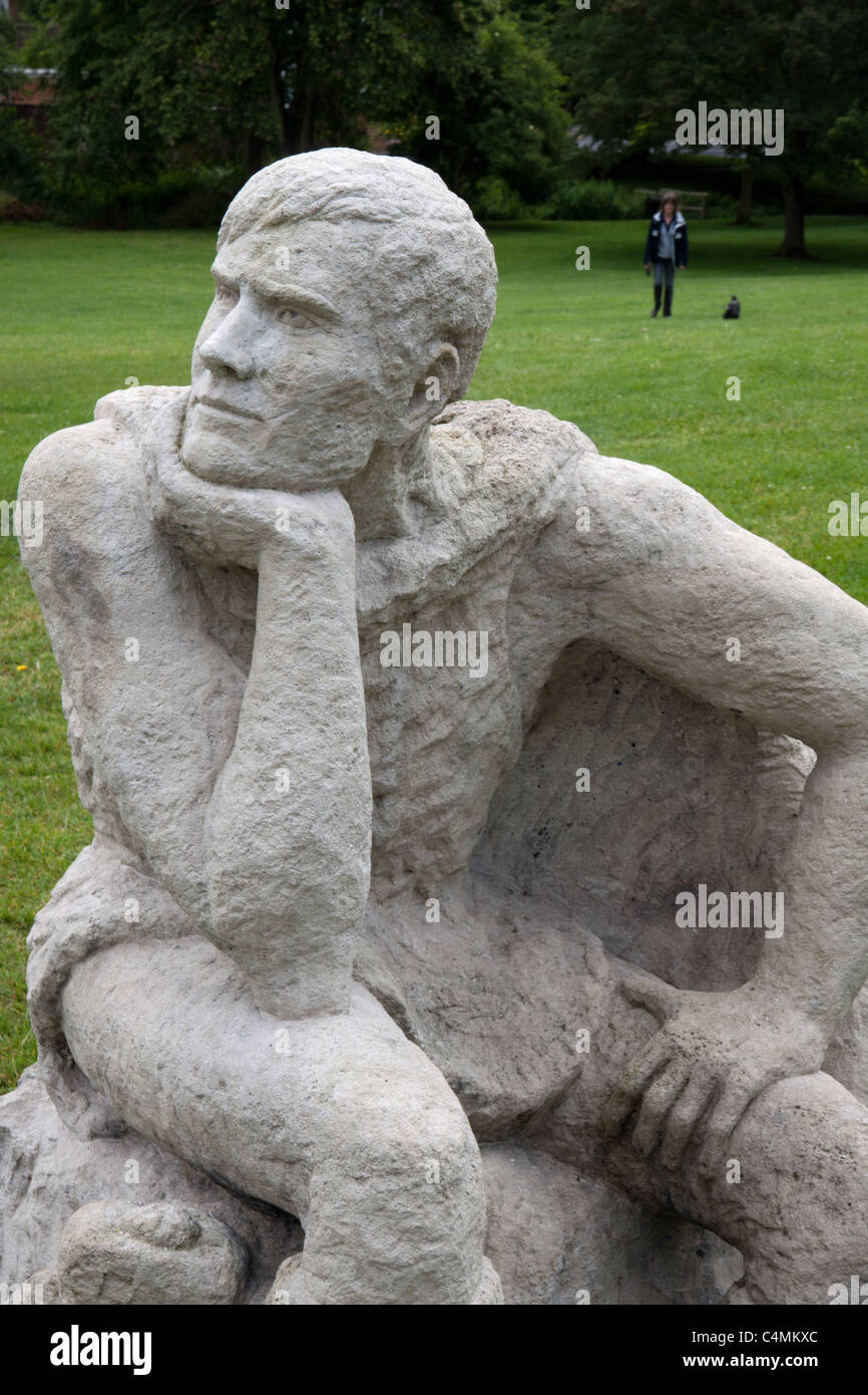 Statue of Saint Cuthman opposite Steyning Parish Church, Sussex Stock Photo Alamy
