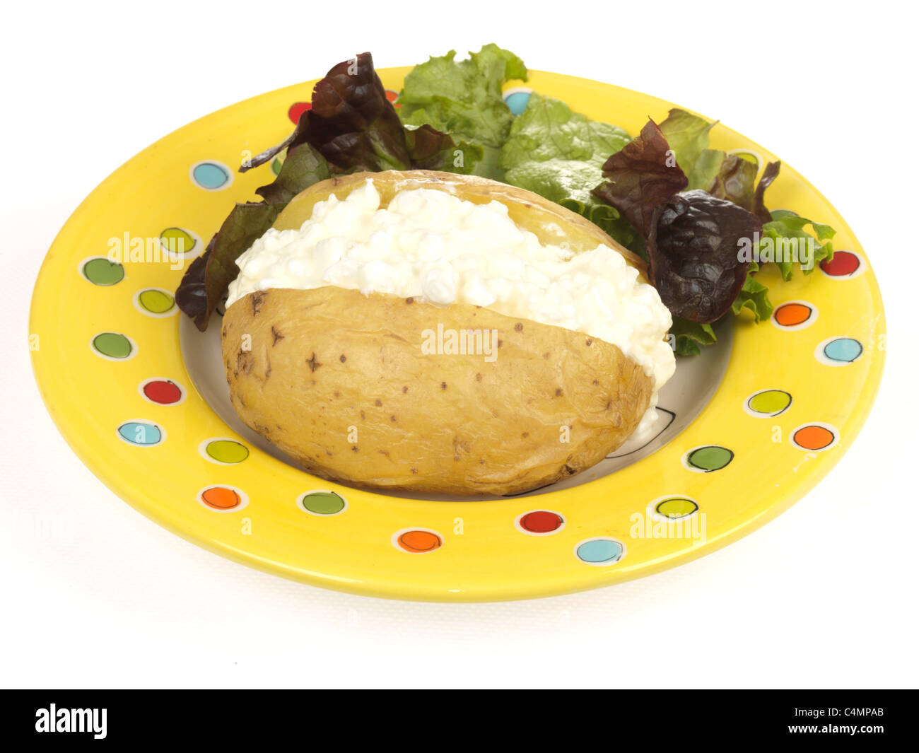 Jacket Potato with Cottage Cheese Stock Photo Alamy