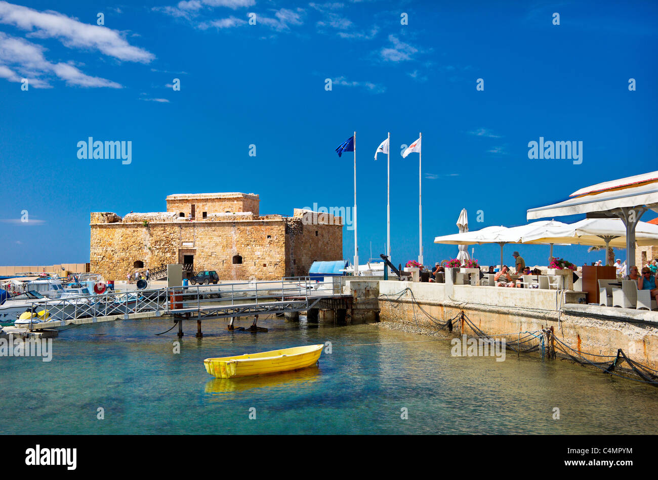Paphos Fort,Kato Pafos,harbour,Cyprus Stock Photo