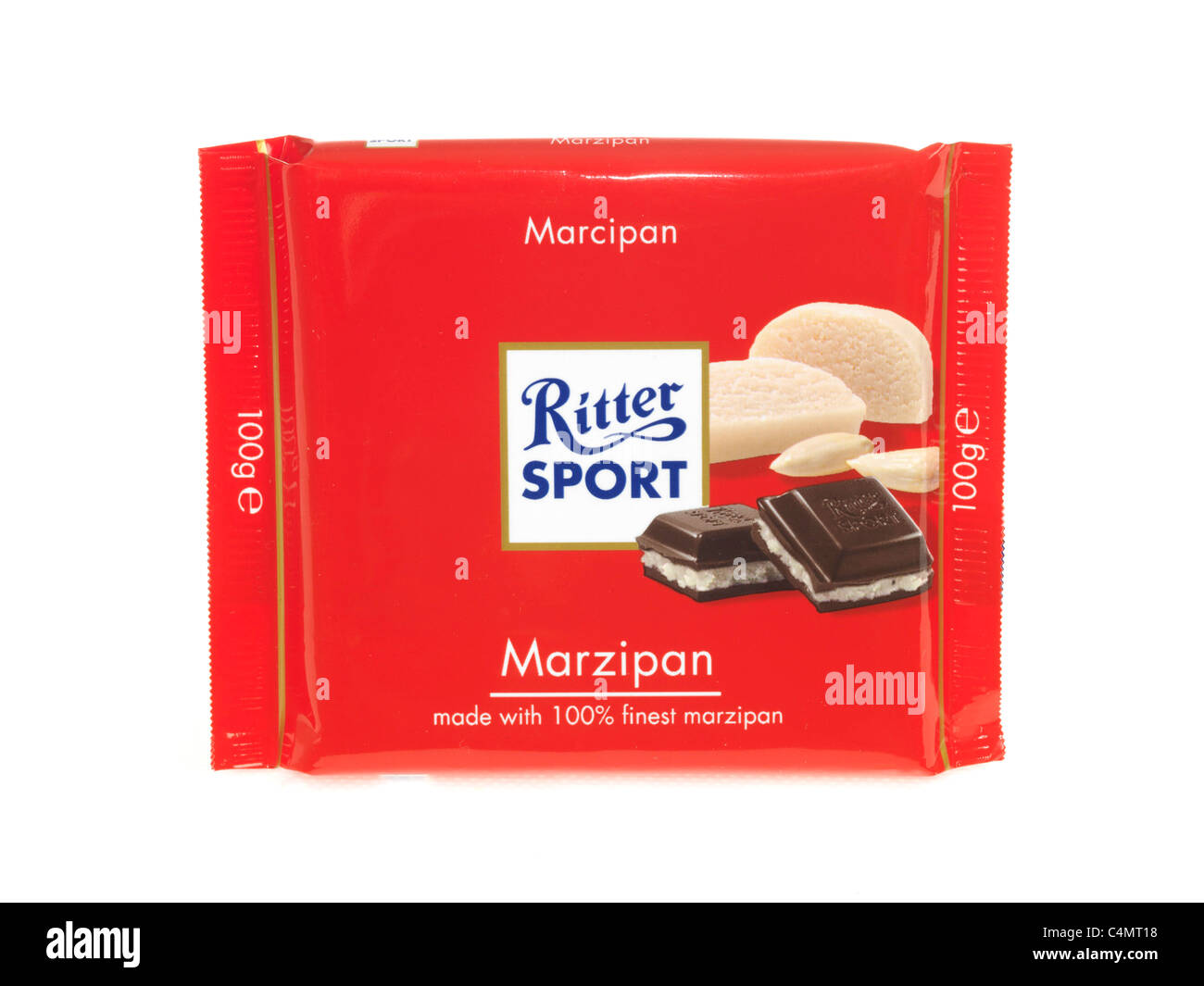 Ritter Sport Marzipan Choc Chocolate Bar Milk Confectionery Stock