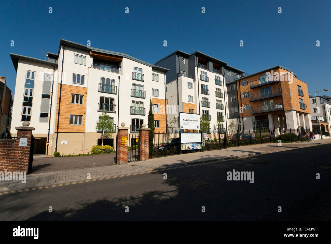 riverside apartment flats in King Street, Norwich, UK Stock Photo