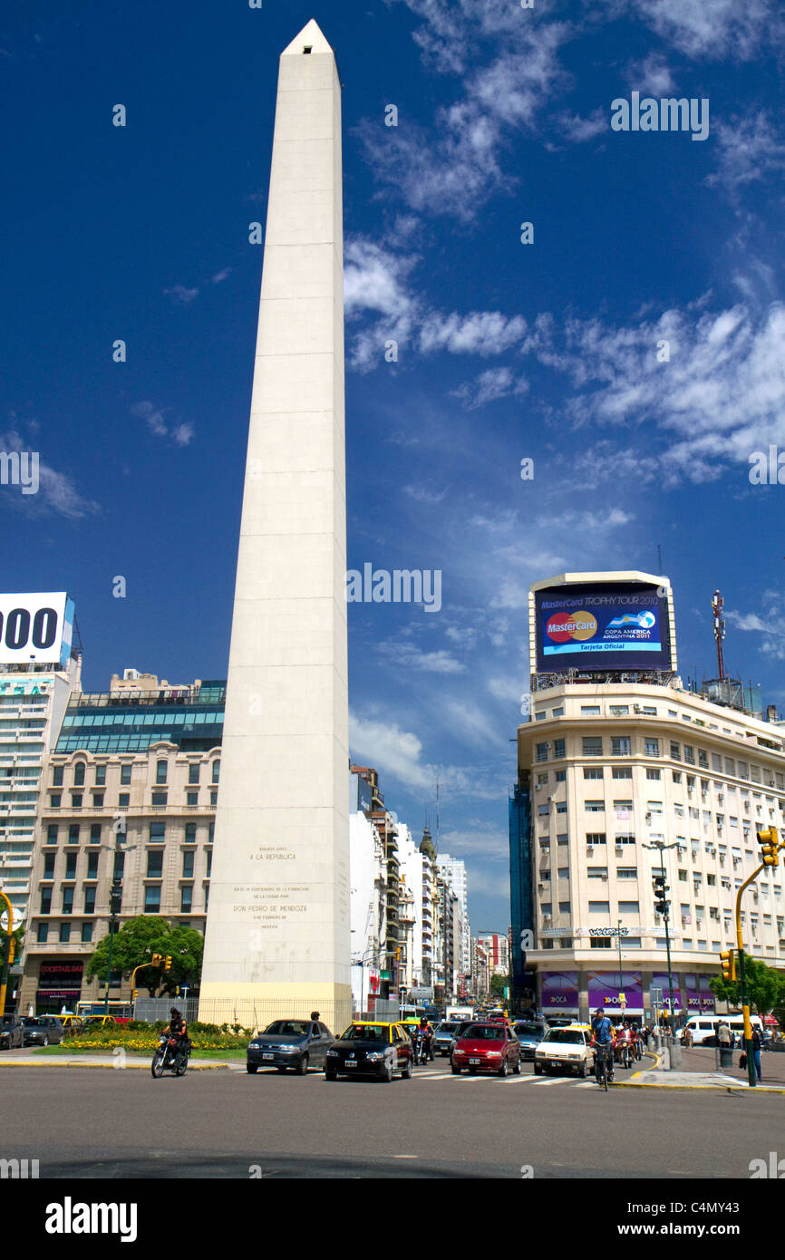 Obelisk of Buenos Aires, Argentina. Stock Photo