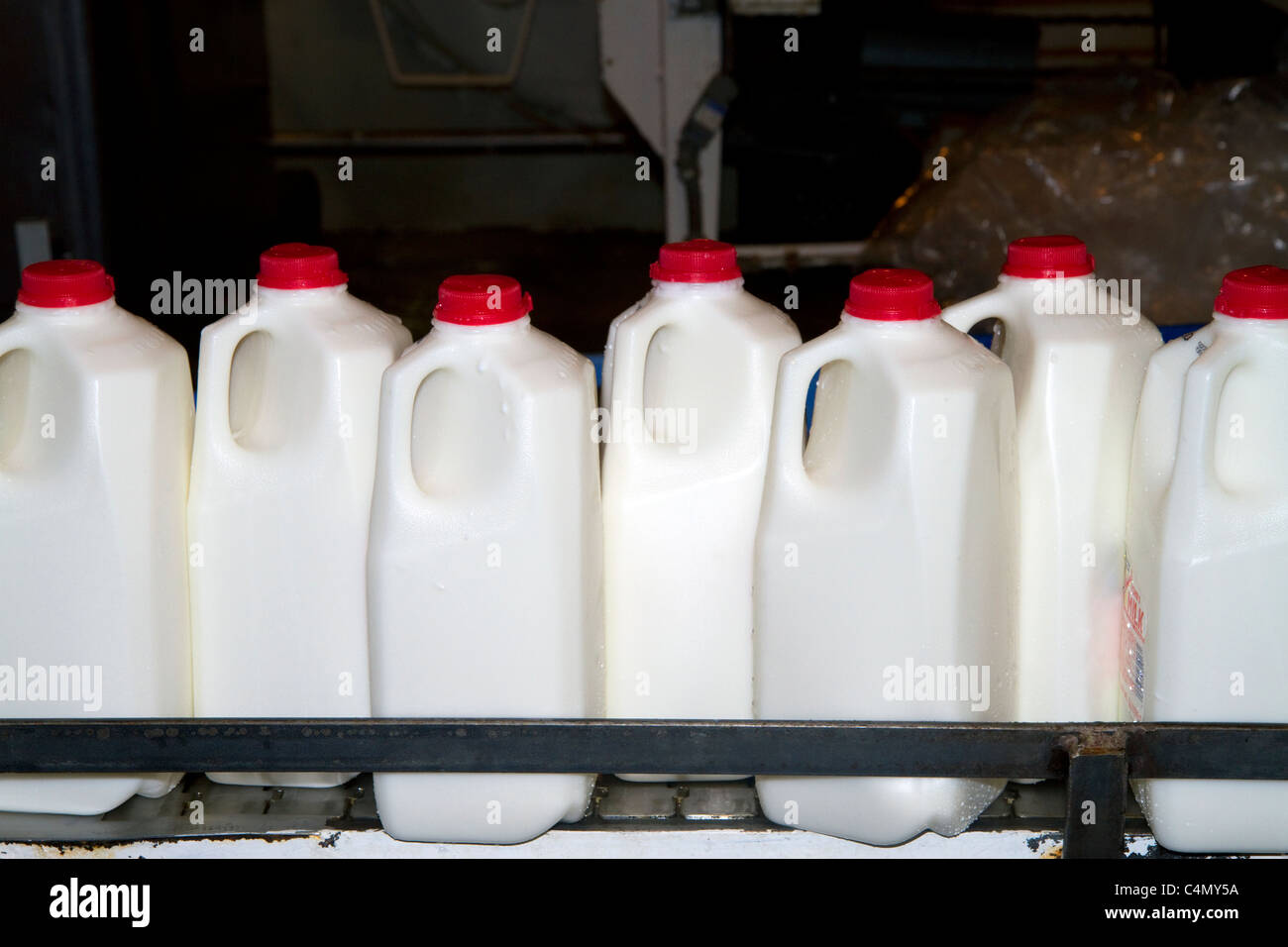 Stoker Milk Company's bottling plant at Burley, Idaho, USA. Stock Photo
