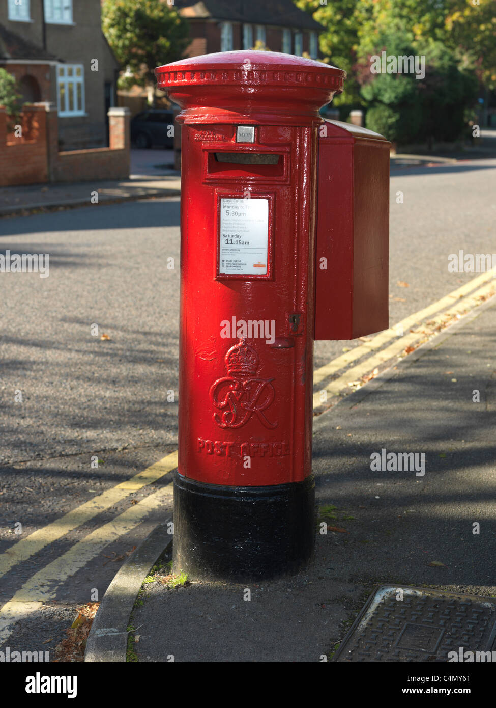 Royal Mail Post Box GR George VI Royal Cypher Stock Photo