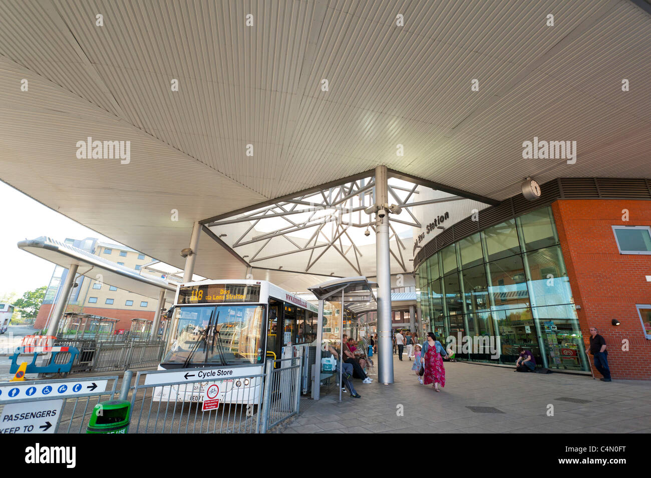 new bus station in Norwich Stock Photo