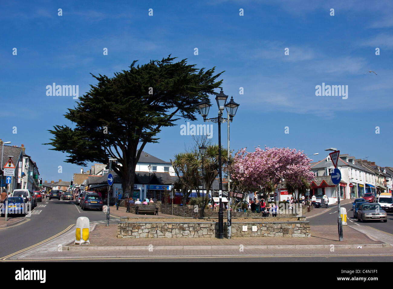 Bude town centre, Cornwall Stock Photo Alamy