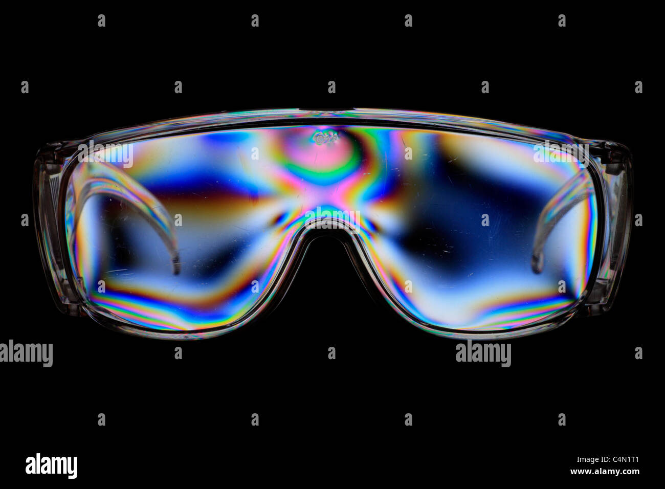 Cross polarised goggles Stock Photo
