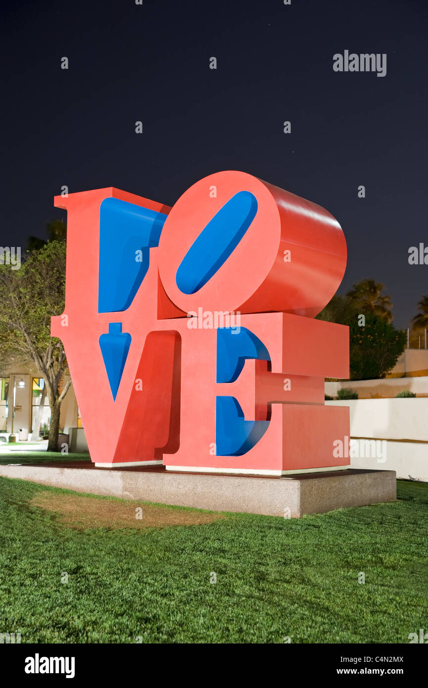 Robert Indiana's "LOVE" sculpture in the Scottsdale Civic Center Mall