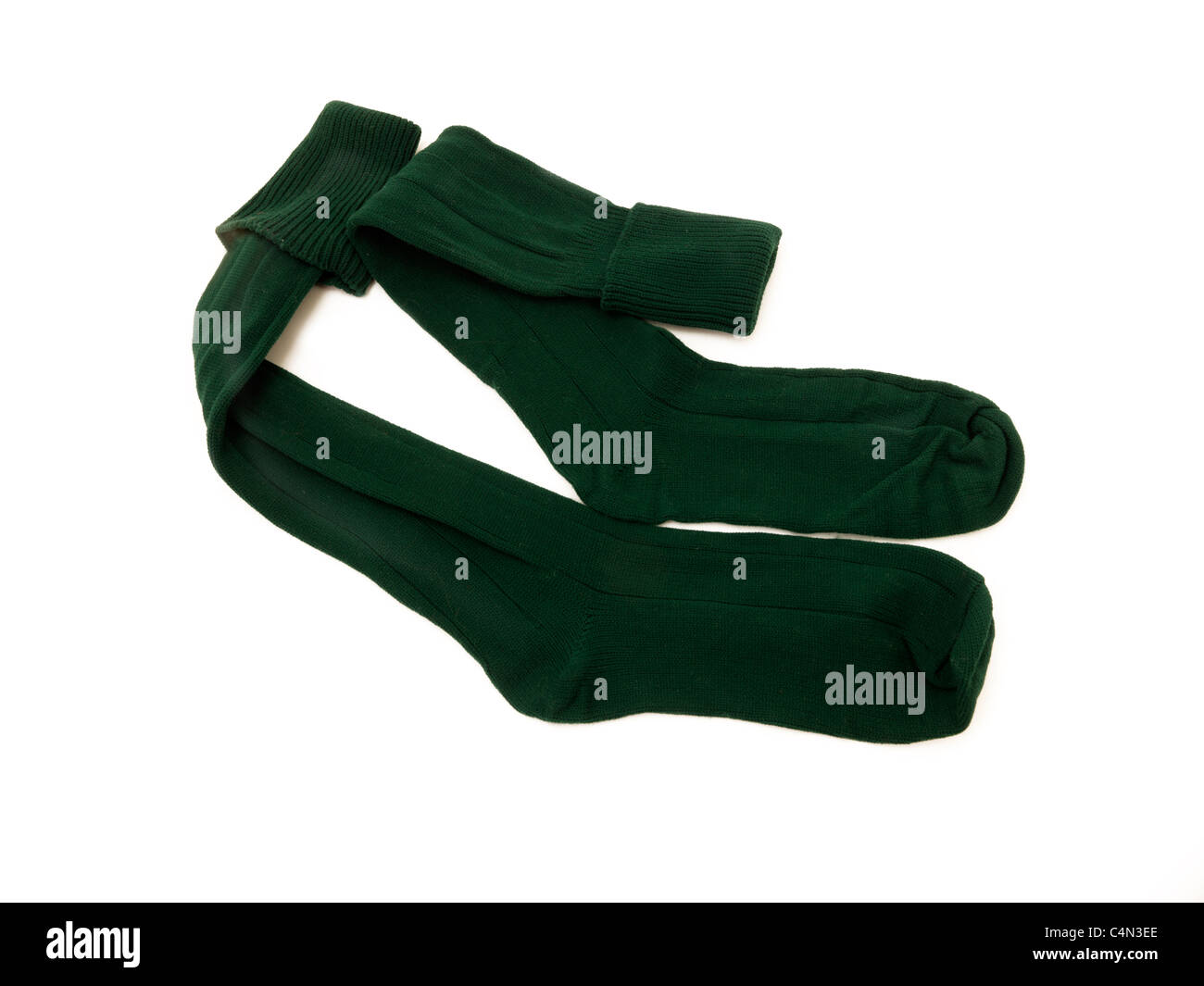 A Pair Of Long Green Socks Stock Photo - Alamy