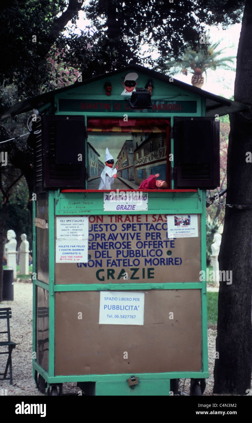 Hand puppet theatre, Rome Stock Photo Alamy