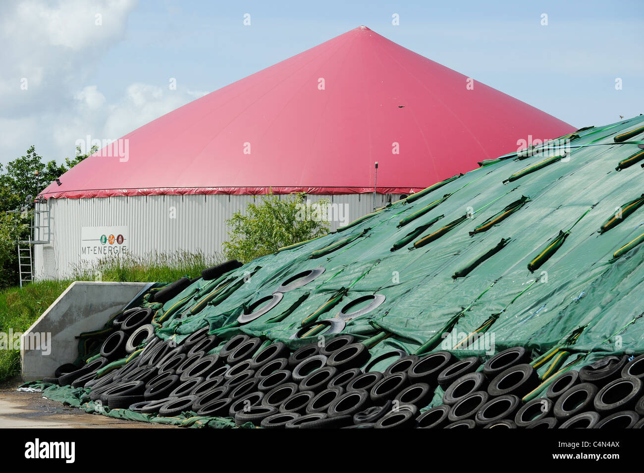 Germany Mt Energy Biogas Plant Of A Farmer On North Sea Island Stock Photo Alamy