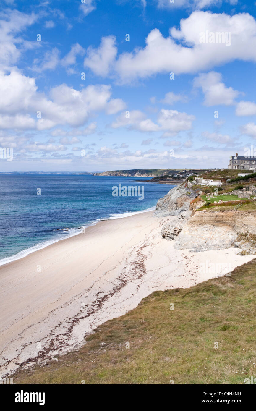 View of the coastline between Porthleven and Loe Bar on the Lizard Peninsula, Cornwall, UK Stock Photo