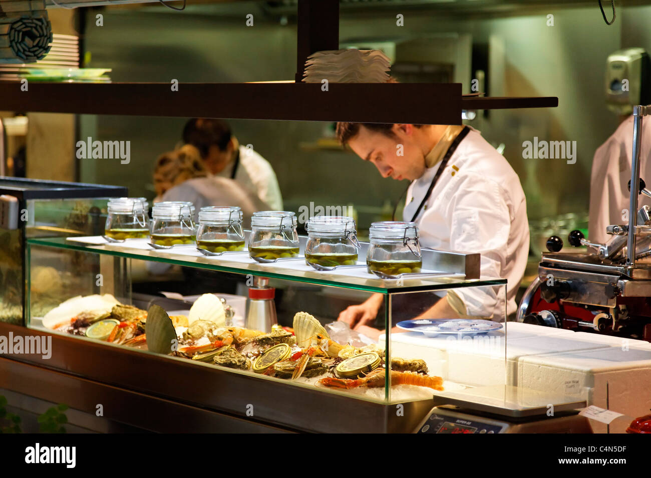 Chefs at Tickets. Stock Photo