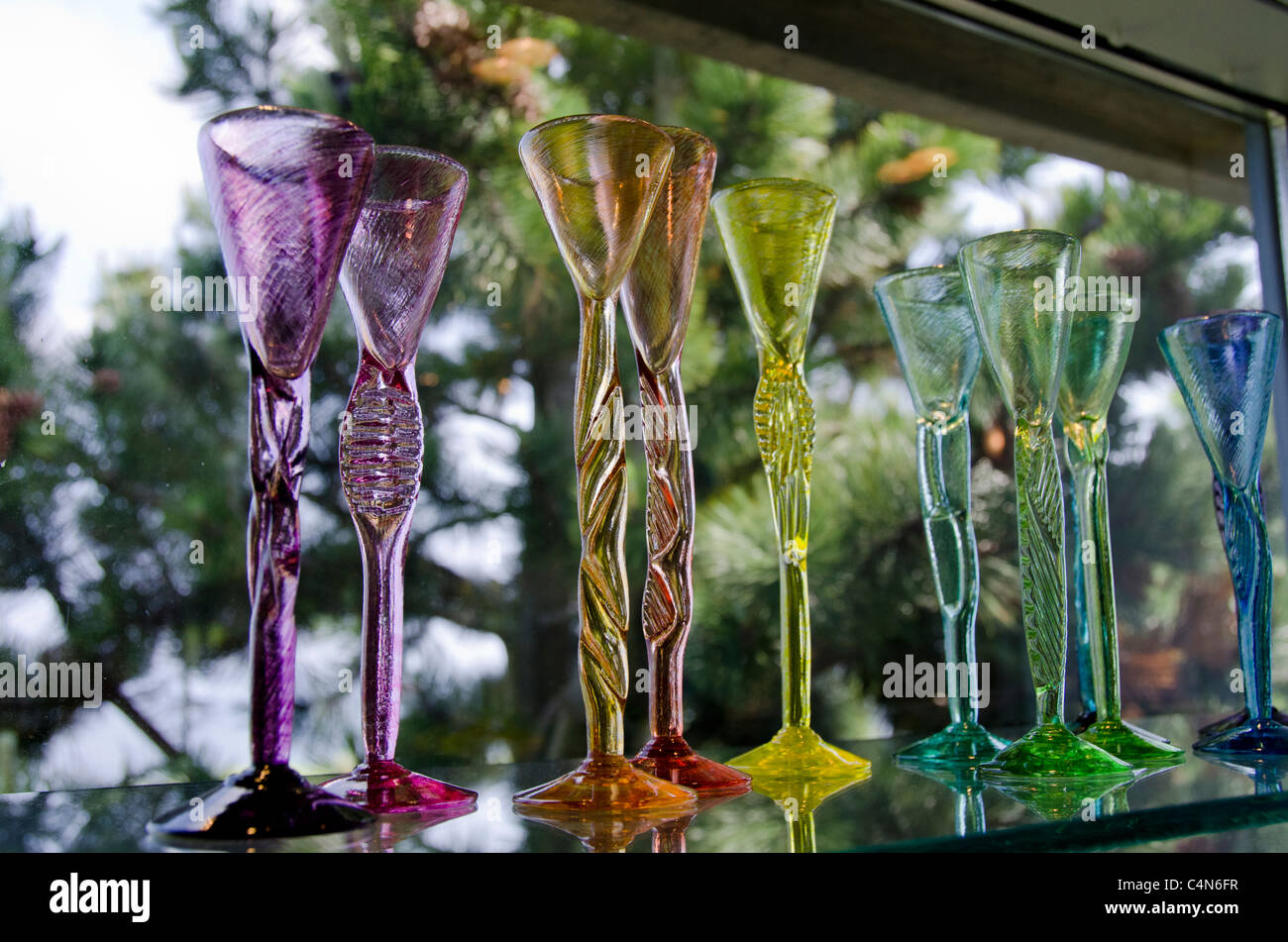 Denmark, Island of Bornholm, Gudhjem. Baltic Sea Glass workshop Stock Photo  - Alamy