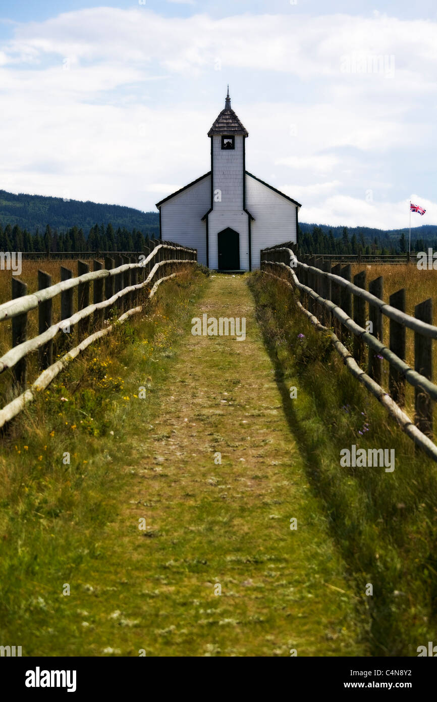 McDougall Memorial United Church near Morley, Alberta, Canada Stock