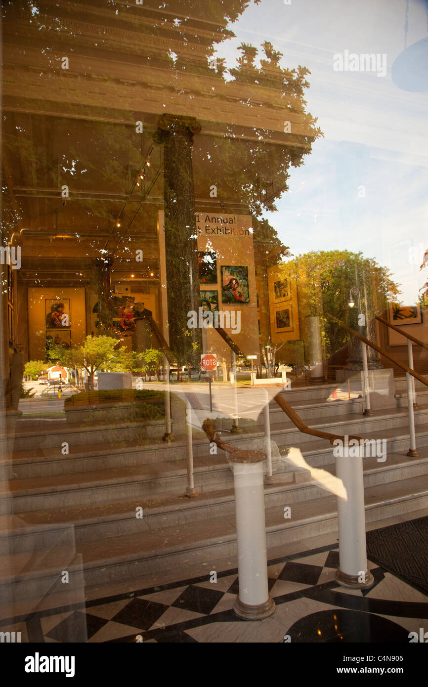 Manchester NH downtown stores Stock Photo - Alamy