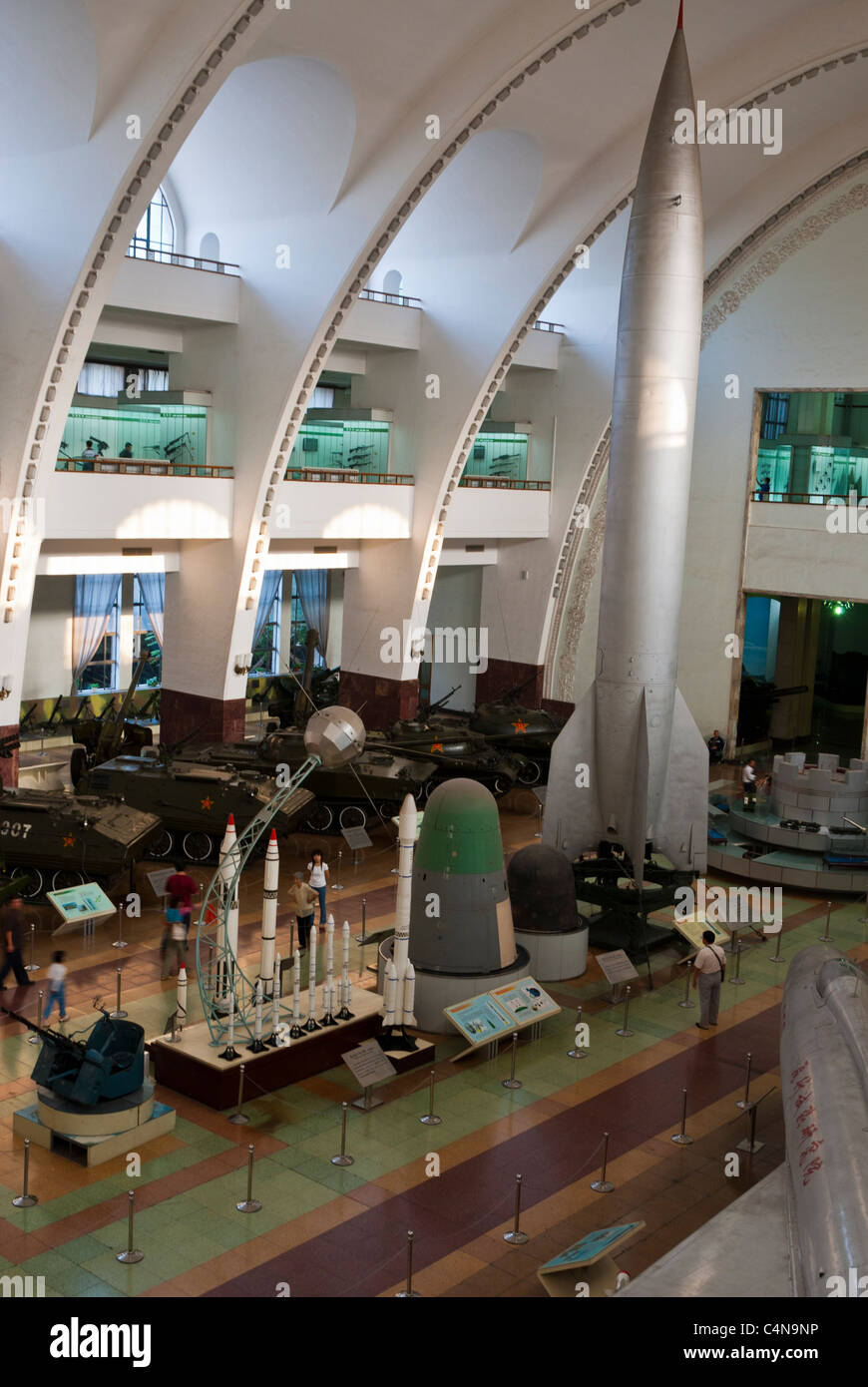 Chinese Historic Rockets Beijing, China, inside Display of Rockets, Chinese Military Museum ...