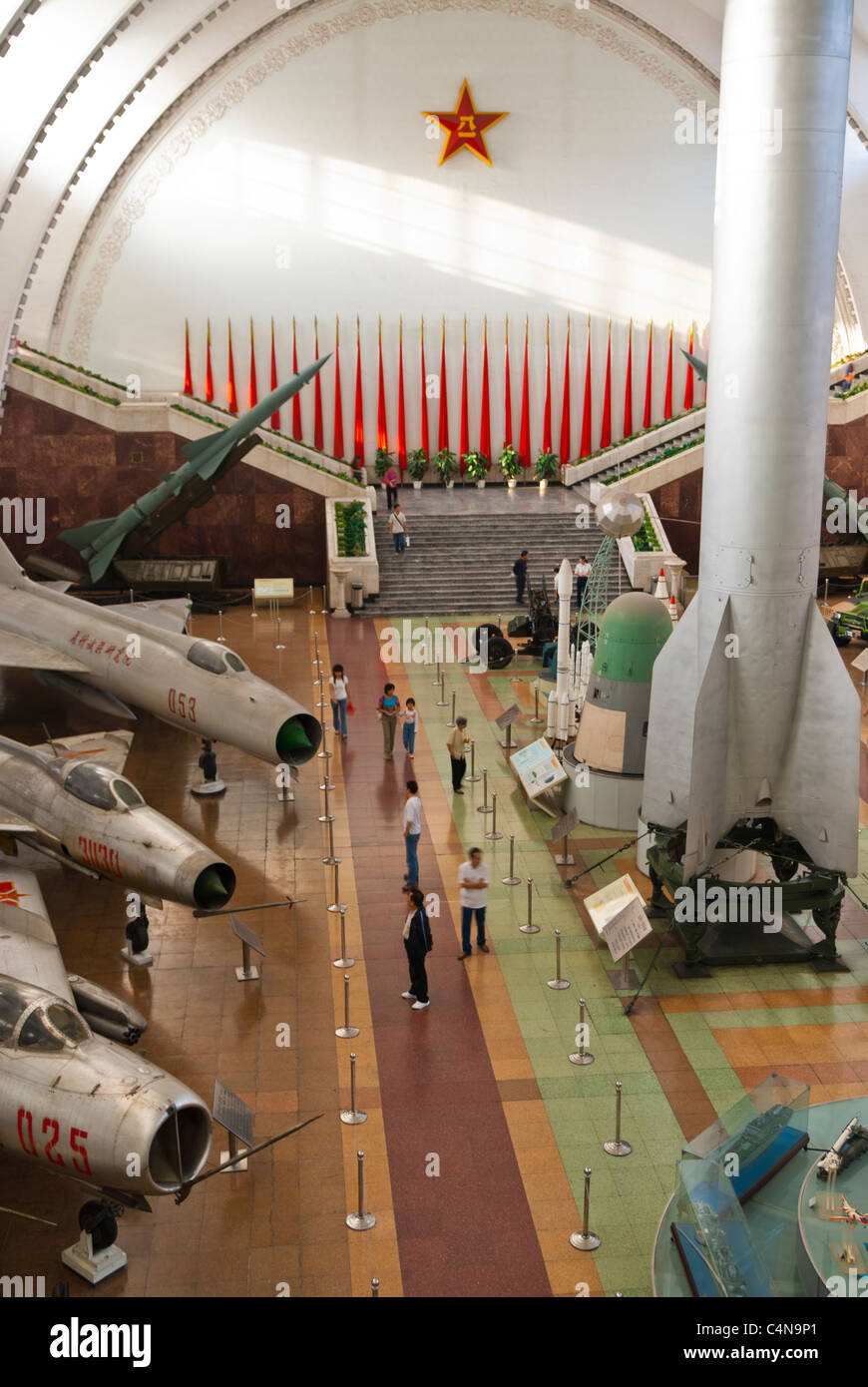 Beijing, China, inside Display of Rockets, Planes, Weapons, Chinese ...