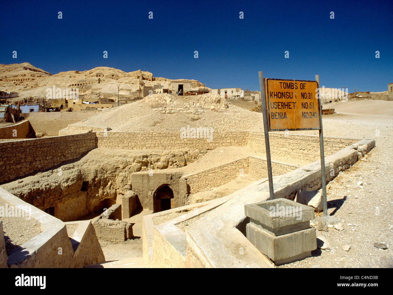 Luxor Egypt West Bank Valley Of Nobles Tomb Entrance Stock Photo Alamy