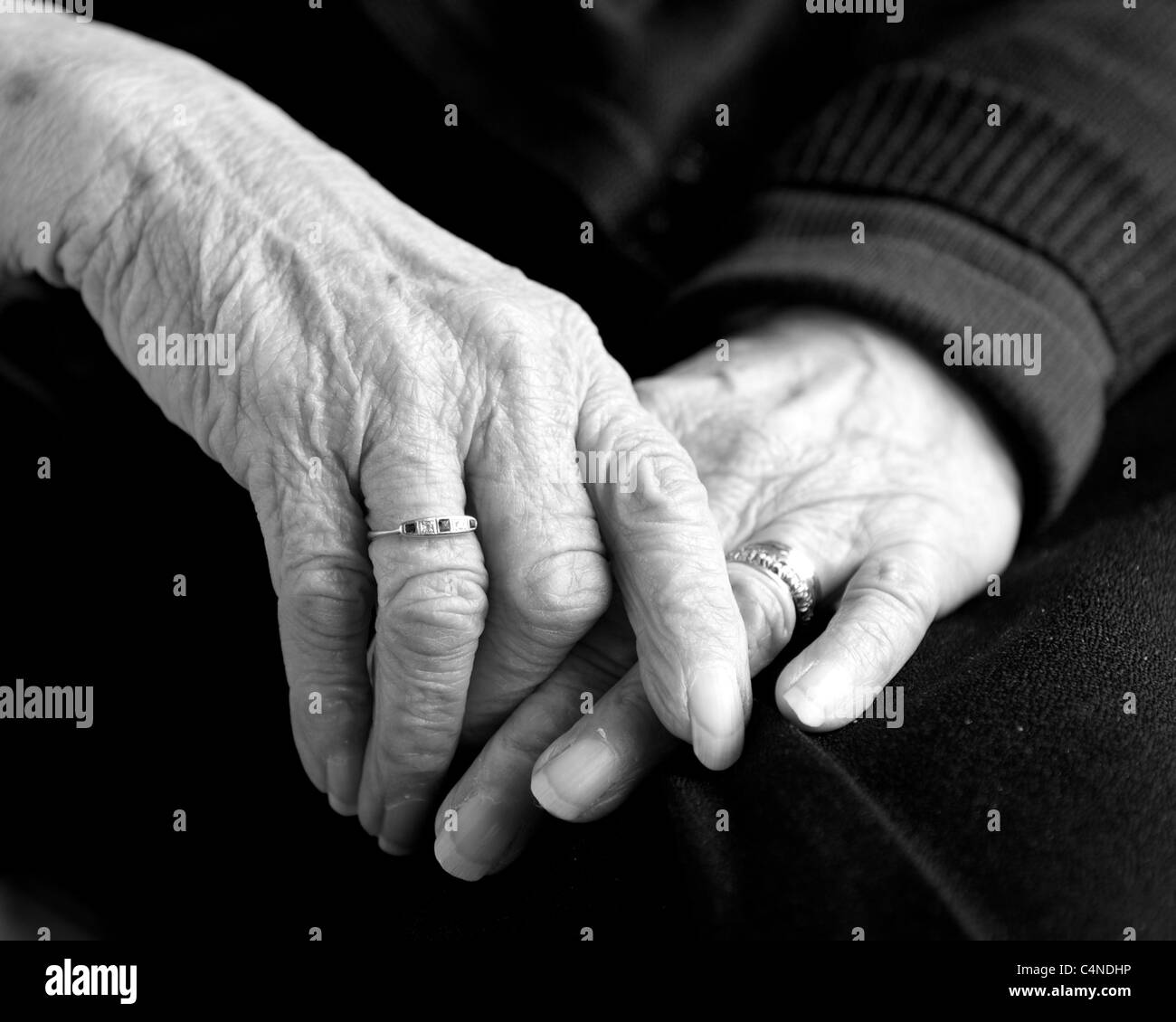 Old Lady's hands Stock Photo