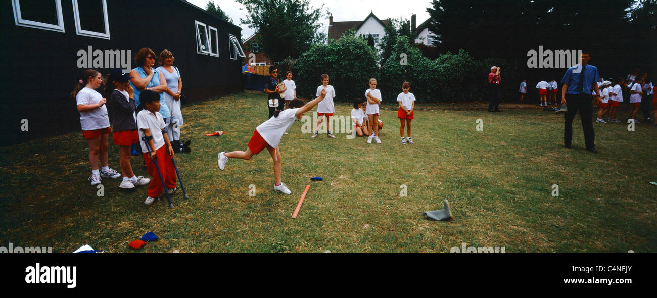 Primary School Sports Day Wellington Boot Throwing Stock Photo - Alamy