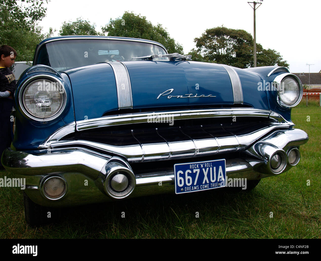 Classic Pontiac car, Bude car show, Cornwall, UK Stock Photo