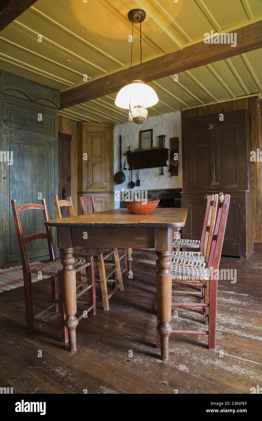 Antique Dining Table And Chairs In 19th Century Home Quebec Canada Antique Dining Table And Chairs In 19th Century Home Quebec Canada