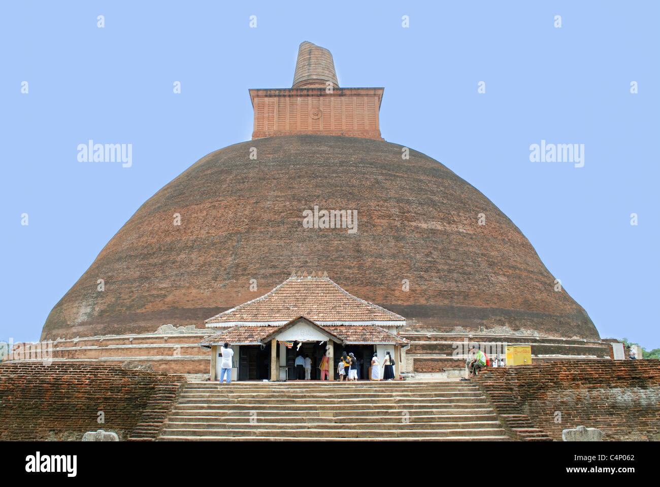 Abhayagiri Dagoba (Stupa), Anuradhapura, Sri Lanka. One of the sites of the Sacred City of Anuradhapura, 437 BC-845 AD. Stock Photo