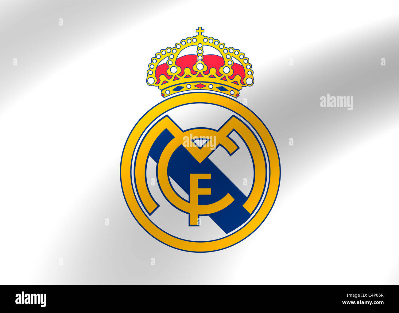 Real Madrid CF logo symbol flag Stock Photo - Alamy