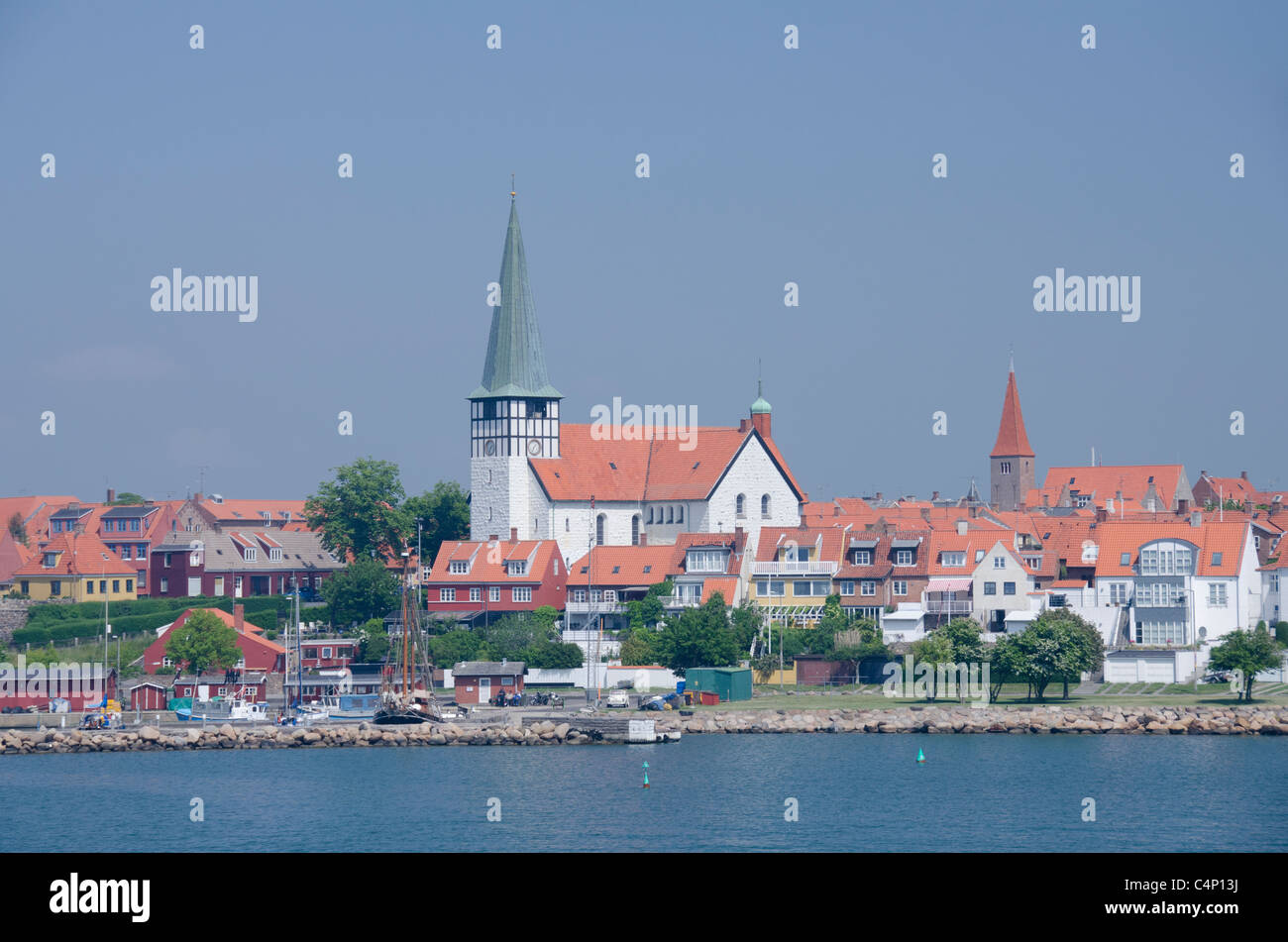 Denmark, Island of Bornholm. Historic city of Ronne. The largest city