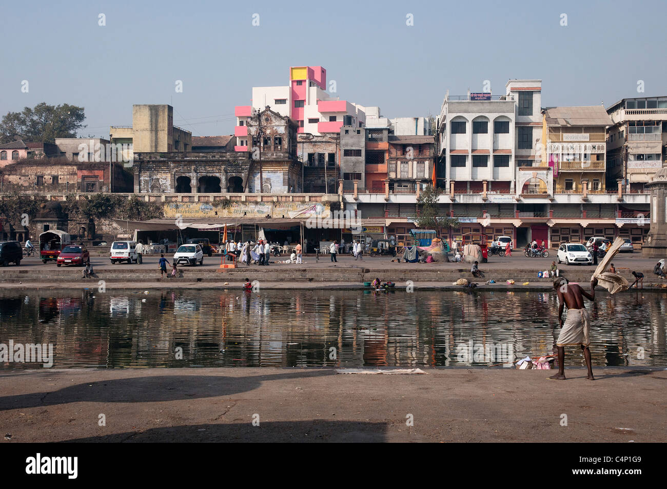 India, Maharashtra, Nashik the Godavari river Stock Photo