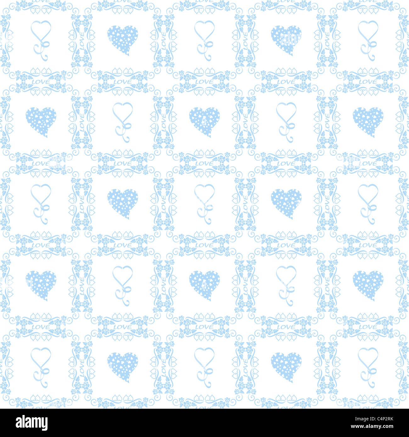 Background of seamless heart and love pattern Stock Photo - Alamy