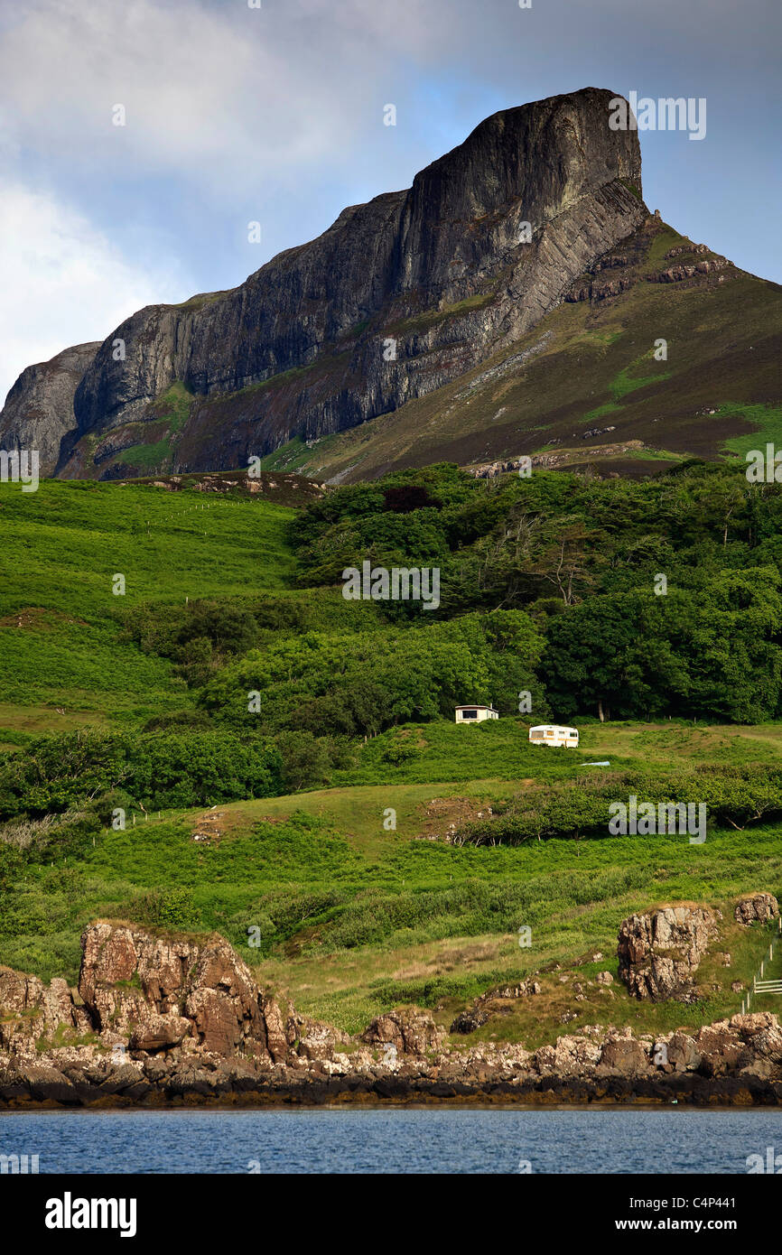 An Sgurr , Isle of Eigg, Inner Hebrides. Stock Photo