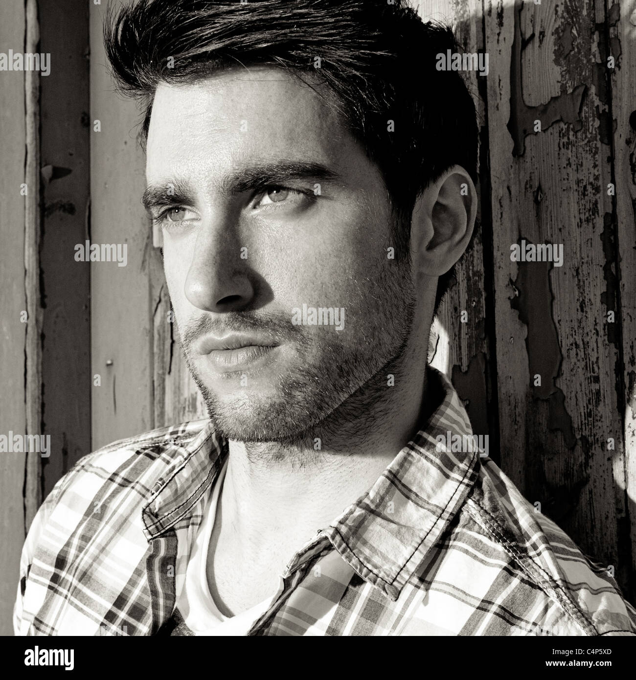 Street fashion shoot with male model Stock Photo - Alamy