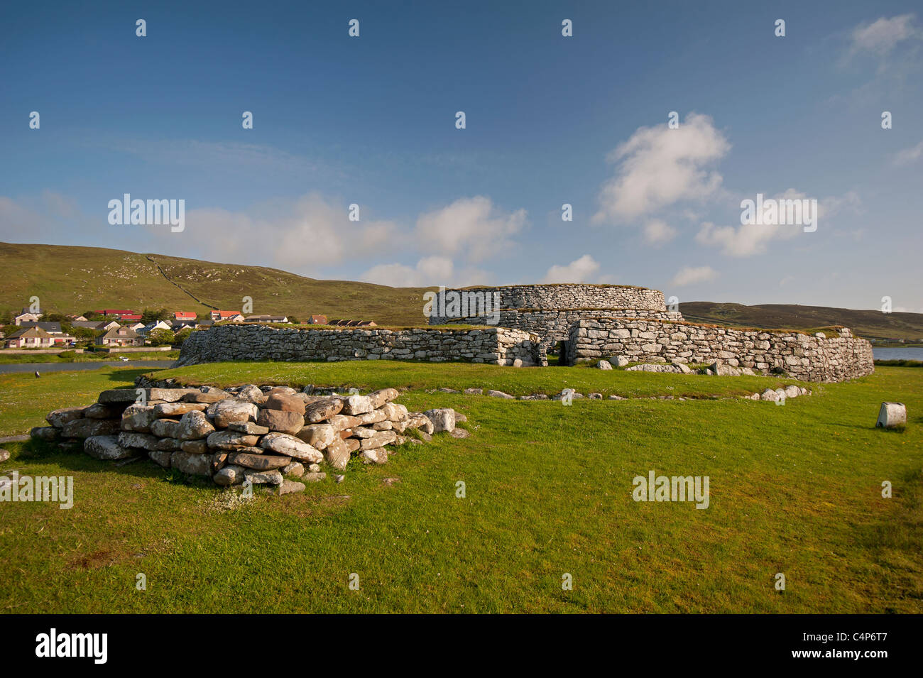 Clickimin Broch and Settlement, Lerwick, Shetland Isles, Scotland. United Kingdom.  SCO 7264 Stock Photo