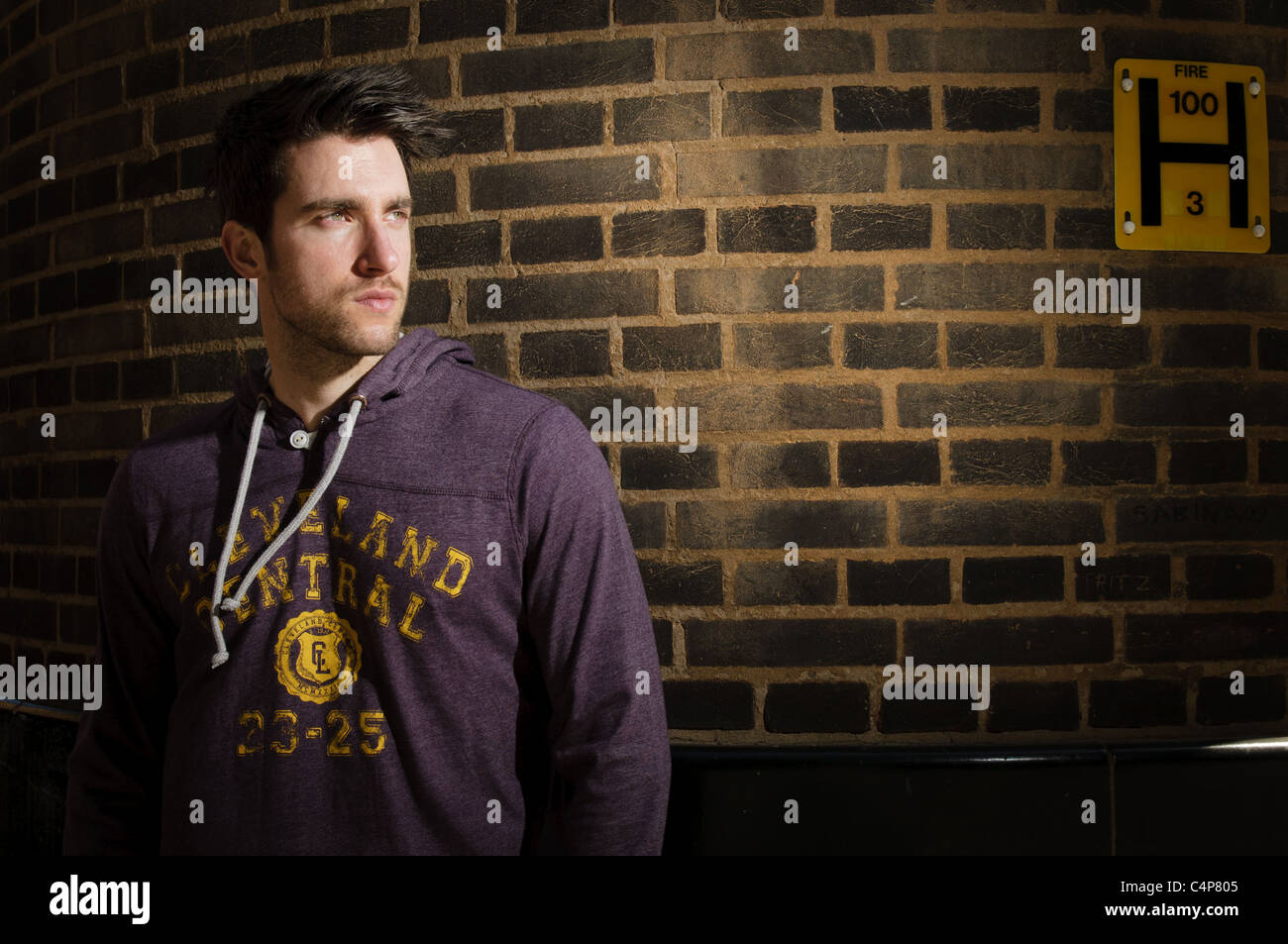 Street fashion shoot with male model Stock Photo - Alamy