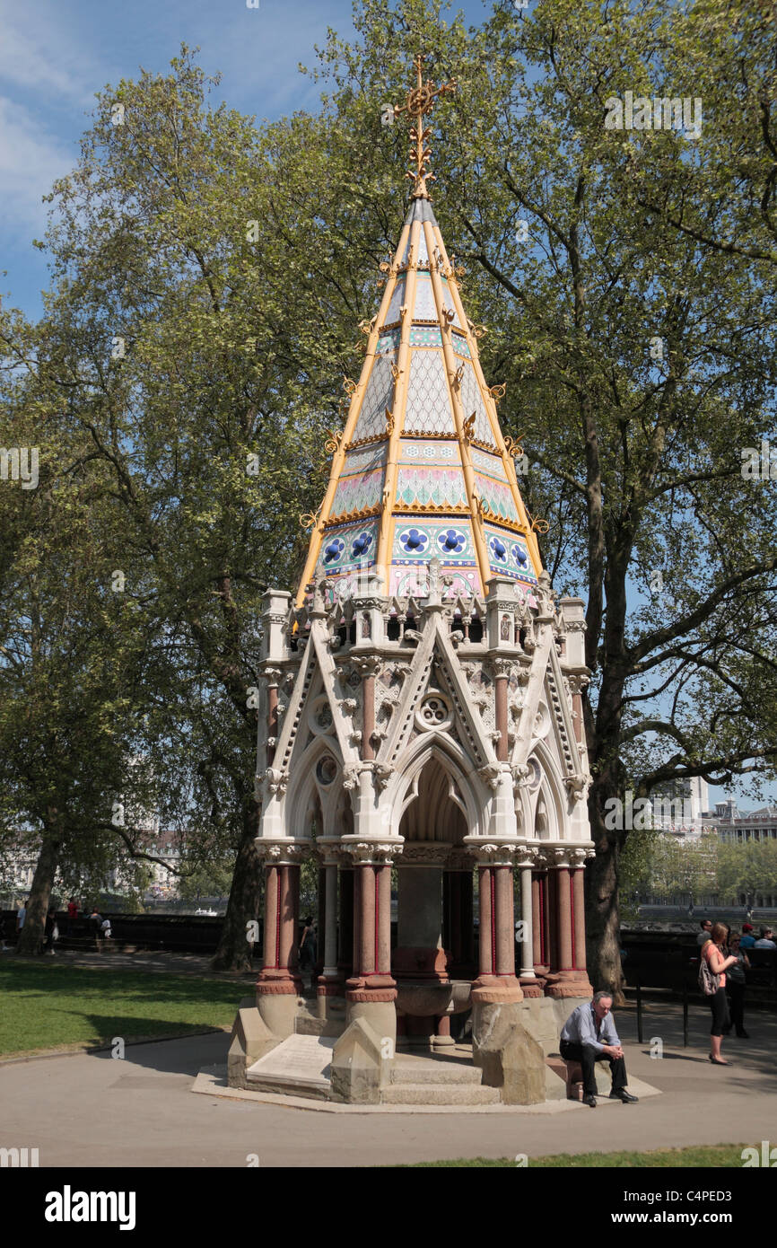 The Buxton Memorial Fountain, in Westminster Palace Gardens, beside the Palace of Westminster, London, UK. Stock Photo