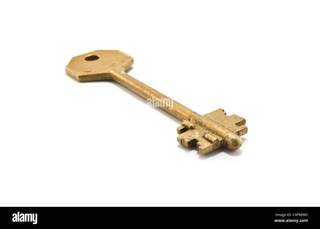 the key is isolated on a white background Stock Photo