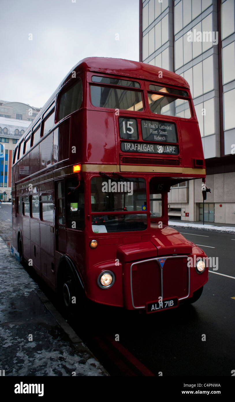 London bus in Tower Hill, London Stock Photo