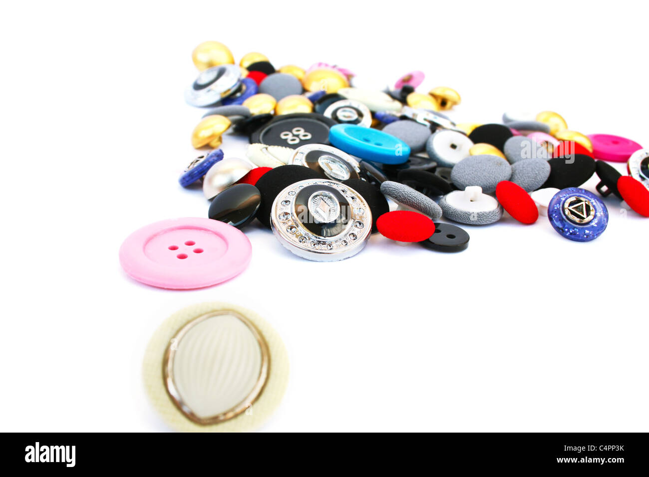 Colorful buttons isolated on white background Stock Photo - Alamy