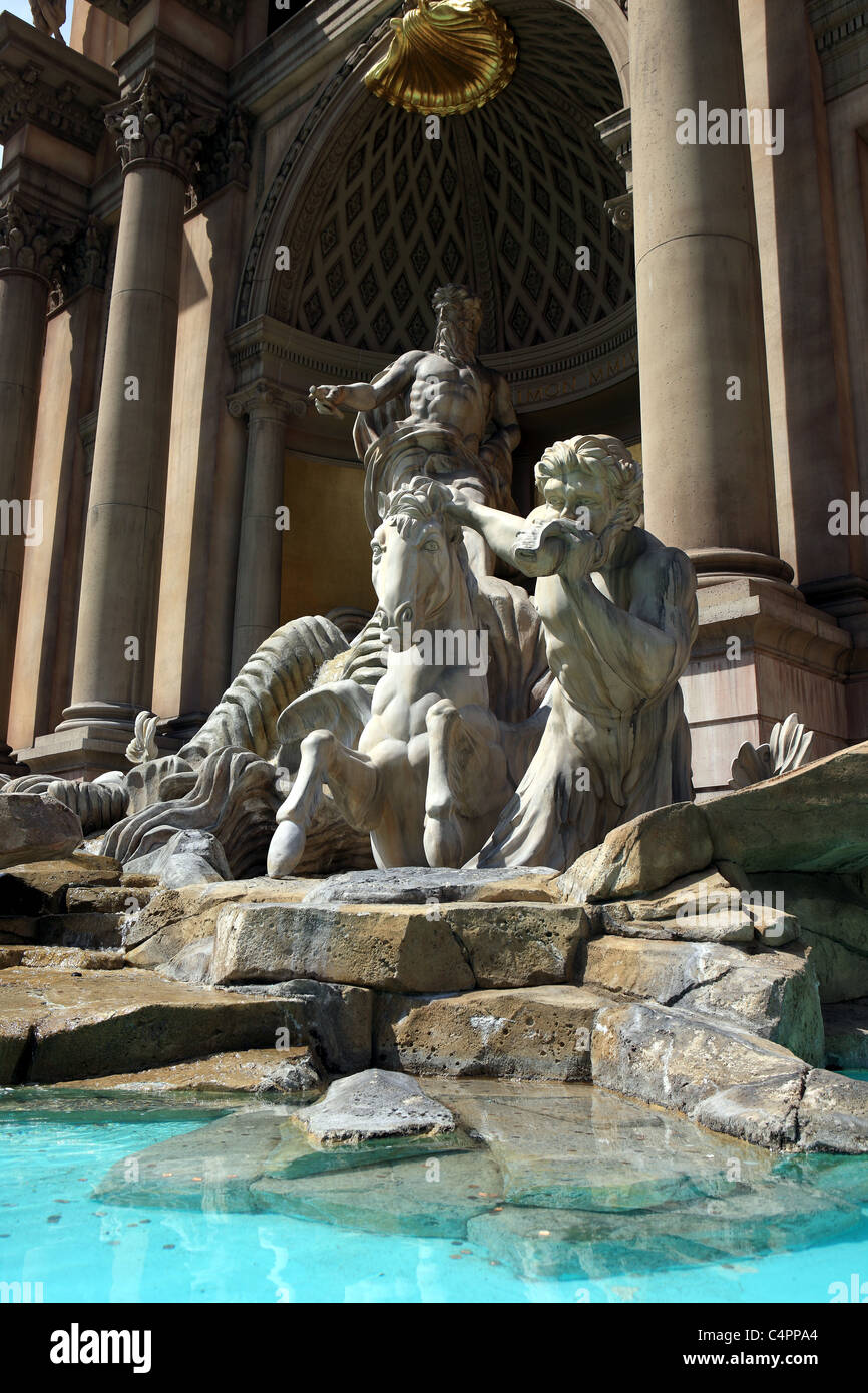 Replica of Rome's Trevi fountain at Caesars Palace in Las Vegas Nevada Stock Photo Alamy